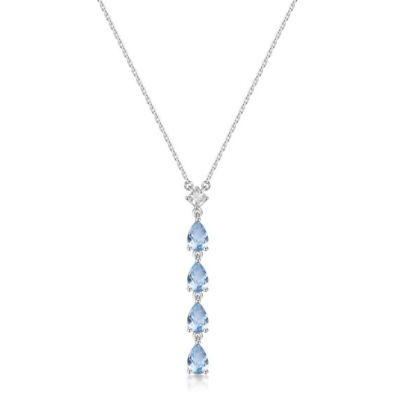 Halskette Brosway Dame FANCY CLOUD LIGHT BLUE in Silber Cubic Zirconia FCL110 - FCL110